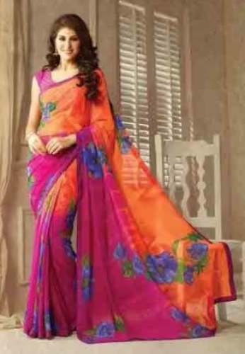 Handloom Printed Silk Cotton Saree For Women