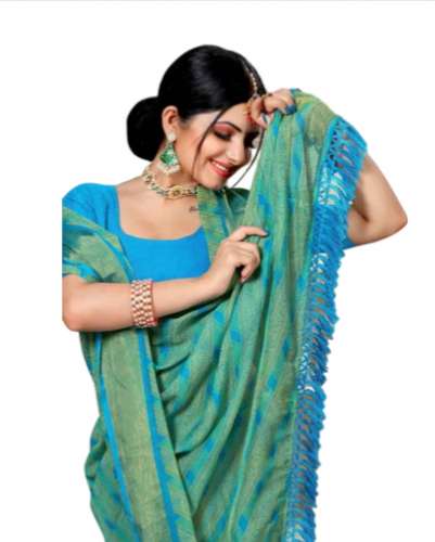 Gupta Vastralaya Hansni Chiffon Saree  by Gupta Vastralaya