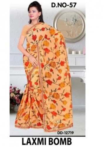 Trendy Casual Wear Printed Saree For Women by Mohan Textiles Traders