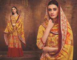 Trendy Printed Unstitch Woollen Suit For Women