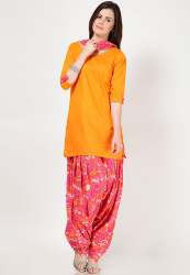 Latest Plain Cotton Punjabi Suit
