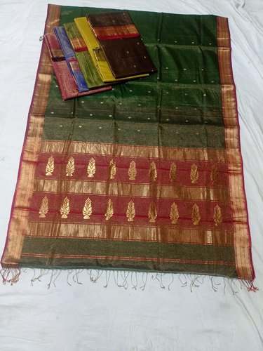 Tissue Motif Maheshwari Saree by Libas Handloom by Libas Handloom