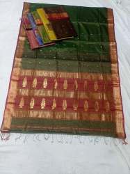 Tissue Motif Maheshwari Saree by Libas Handloom
