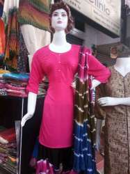 Plain Rayon Short Kurti 