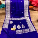 Banarasi khaddi hand loom ciffon sarees