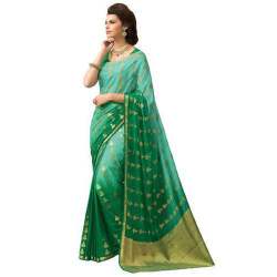 Designer Crepe Silk Green Saree