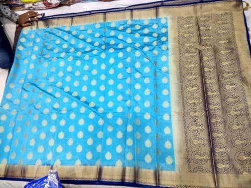 Traditional Sky Blue Art Silk saree
