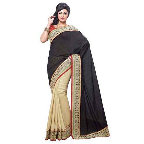 Trendy Art Silk Half and Half Saree by Chettinadu Silk