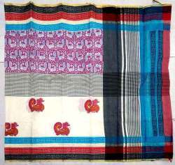 Fancy jute silk Handloom saree