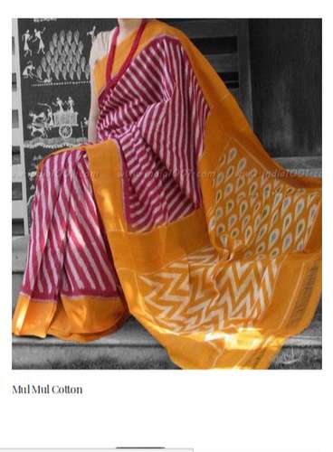 Exclusive Cotton Mulmul Leheriya saree by Siddhi Silk Sarees