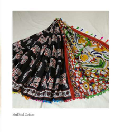 Trendy Mulmul Cotton Printed Saree