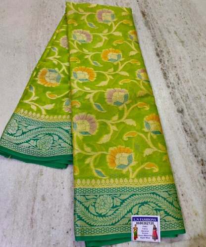 Flowery Printed Pure Chiffon Saree by Digital Galaxy