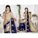 Satin Designer Plain Saree thumb 1