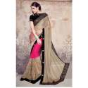 Half Fashionable Embroidered Saree