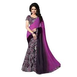 Half Printed Designer Party wear Sarees 