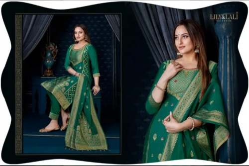 Pure organza ladies stitched suits