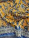 Yellow Printed Chanderi Fabric