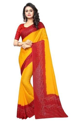 Georgette Bandhani Print Sarees 