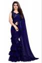 Georgette Ruffle Designer Sarees