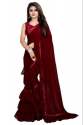 Georgette Ruffle Designer Sarees thumb 1