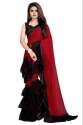 Georgette Ruffle Designer Sarees thumb 3