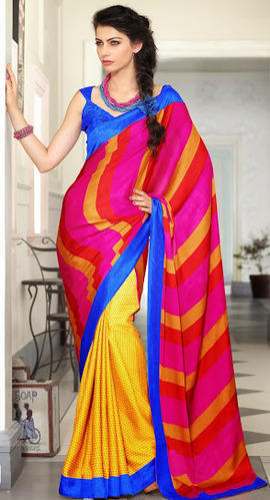 Designer Fancy Crepe Half Saree by Way2hunt Fashion