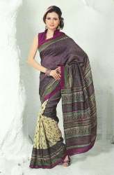 Fancy Printed Jute Saree