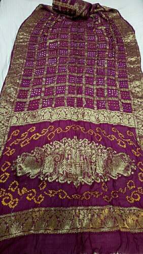 Gujarati Traditional Bandhani Silk saree  by Ananya Saree House