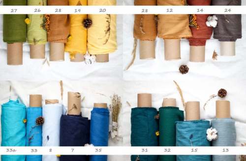 100% Linen Fabric with Selvage Tag 