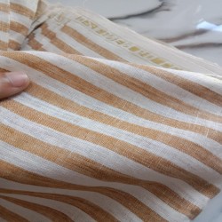 100% Linen Strips fabric