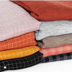 60Count Linen Checks Fabric 