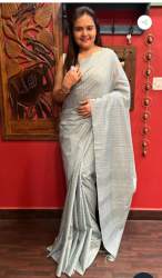 Attractive Kota Stepal Check pattern Saree 