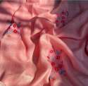 Candy Pink Floss Linen Embroidered Saree thumb 4
