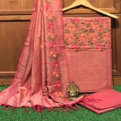 cotton embroidered work suit material