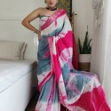 cotton linen sibori saree thumb 2