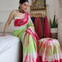 cotton linen sibori saree thumb 4