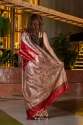 Tussar ghicha screenprint Silk Saree thumb 10