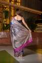 Tussar ghicha screenprint Silk Saree thumb 5