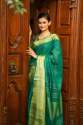 Elegant Green Linen By Linen Saree  thumb 4