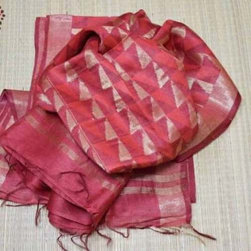 Elegant Handloom Linen Silk Saree