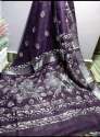 Elegant Linen By Linen Block Print Saree