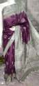 Elegant Linen By Linen Block Print Saree thumb 2