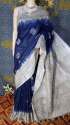 Elegant Linen By Linen Block Print Saree thumb 5