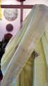 Exclusive linen silk French knot work saree thumb 3