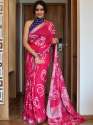 Fancy Cotton Slub Sibori Dyed Saree thumb 1