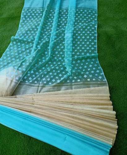 Fancy Organza Silk Hand Cut Work Saree