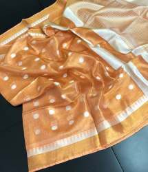 Fancy Pure Tissue Linen Saree