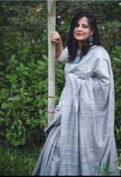 Formal Wear Tussar Ghichha Silk Saree