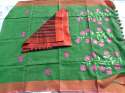 Green Embroidered Linen by Linen Saree thumb 4