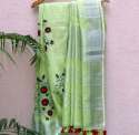 lemon-grass-linen-embroidered-saree